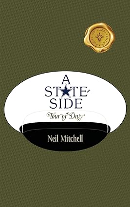A light green bookcover with black and white oval with title text for A Stateside Tour of Duty